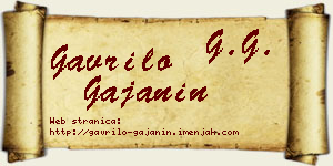 Gavrilo Gajanin vizit kartica